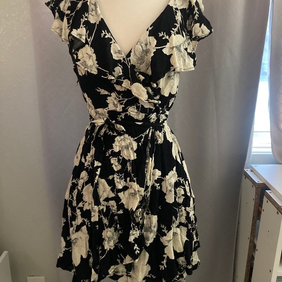 Free People French Quarter Wrap Mini Dress  size M - Picture 2 of 5